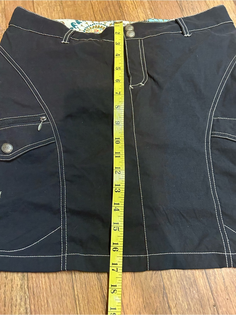 Athleta Black Skort with White Contrast Stitching - Picture 6 of 9